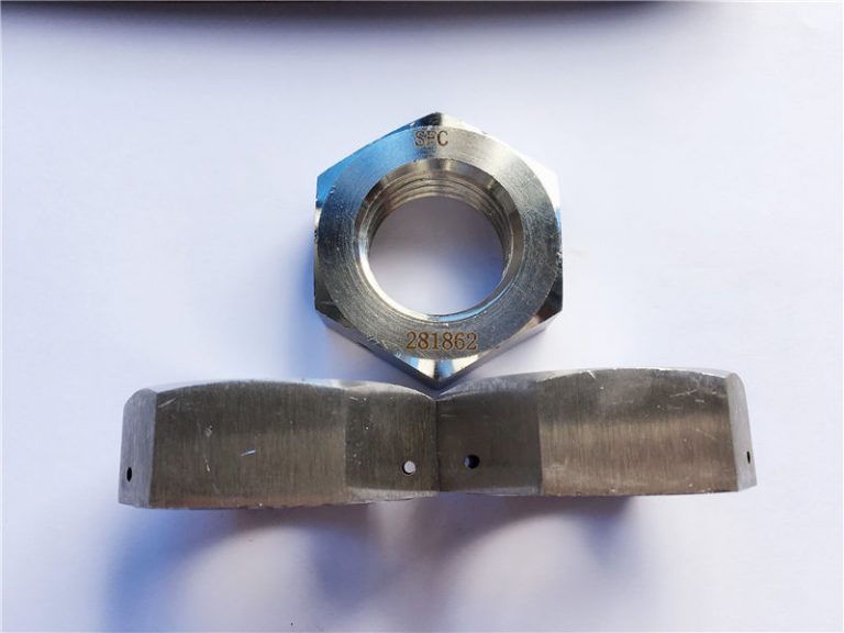 带钻孔的六角锁紧螺母