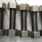 镍合金400 en2.4360全螺纹杆,带螺母紧固件